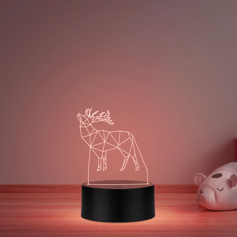 3D Illusion Deer Led Night lamp Multicolored Light Gift for Birthday